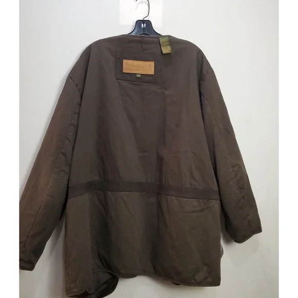 Timberland Weathergear Waterproof Leather Jacket Mens XL Coat Pockets Brown Y2K